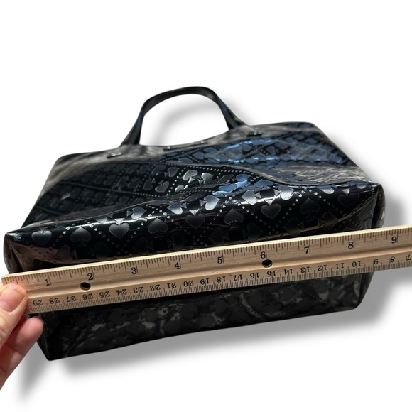 Kate Spade Emerald Ave Black Patent Leather Embossed Tote - Picture 9 of 14